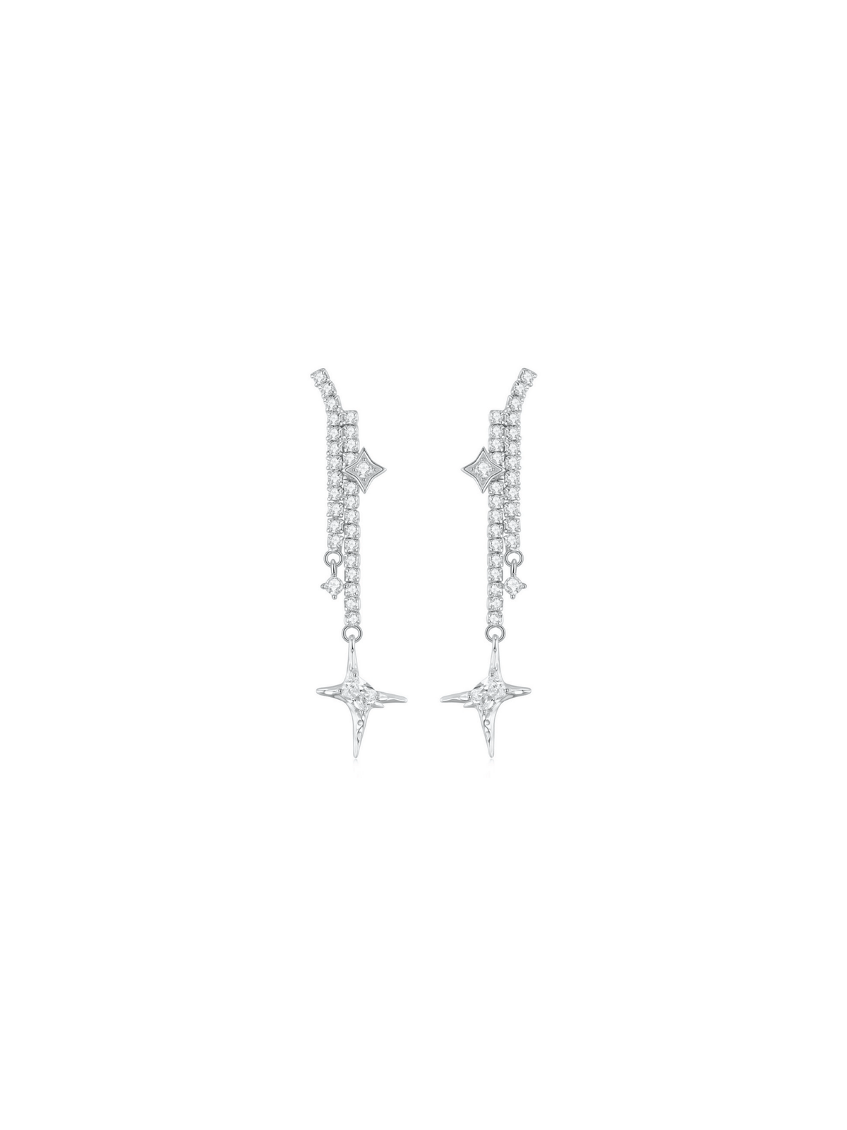 Lucky Star Earrings (White) (Pair) - Set | Orange Cube