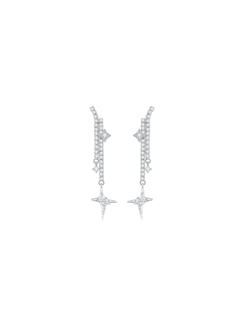 Lucky Star Earrings (White) (Pair) - Set | Orange Cube