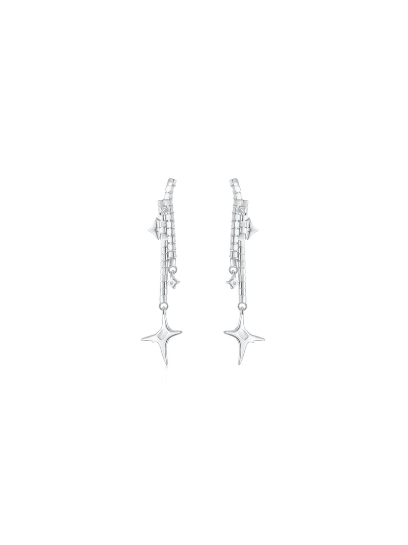 Lucky Star Earrings (White) (Pair) - Set | Orange Cube