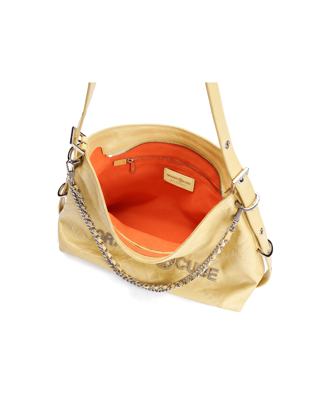 Metropolitan Chain Hobo - Cream Yellow - Spring Bag | Orange Cube