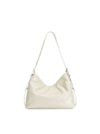 Metropolitan Chain Hobo - Pearl - White Leather Hobo Bag | Orange Cube