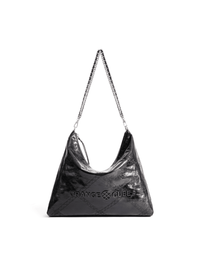 Metropolitan Crossbody Bag - Black - Large Black Leather Work Bag | Orange Cube