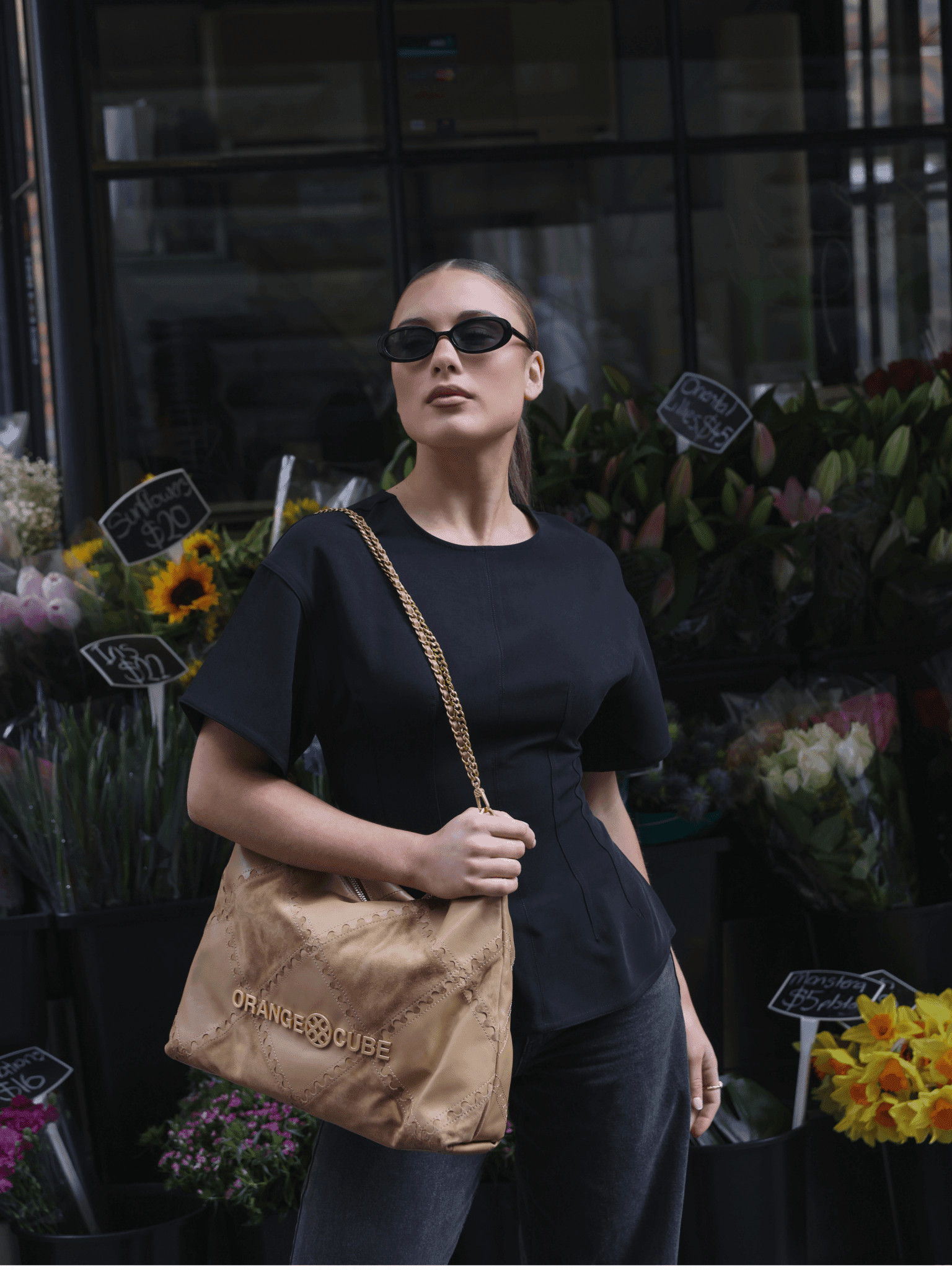 Metropolitan Crossbody Bag - Honey Brown - Bag | Orange Cube