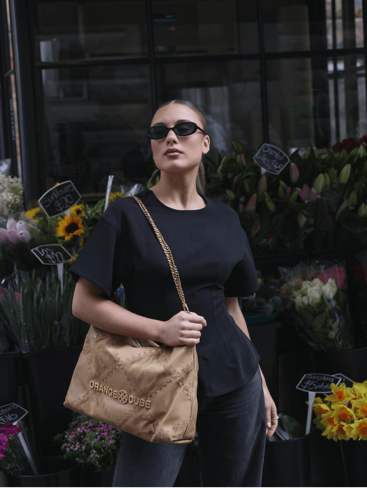 Metropolitan Crossbody Bag - Honey Brown - Bag | Orange Cube