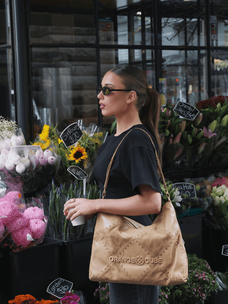 Metropolitan Crossbody Bag - Honey Brown - Bag | Orange Cube