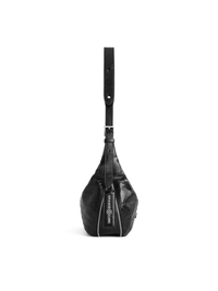 Metropolitan Hobo Bag - Black Gloss - Black Leather Hobo Bag | Orange Cube
