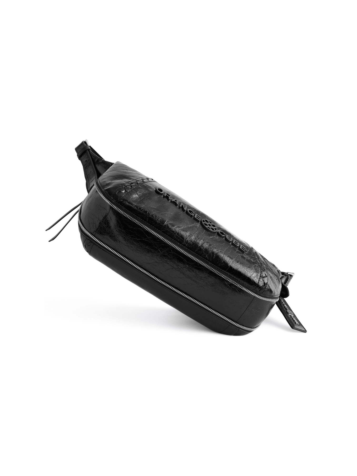 Metropolitan Hobo Bag - Black Gloss - Black Leather Hobo Bag | Orange Cube