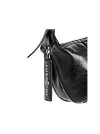 Metropolitan Hobo Bag - Black Gloss - Black Leather Hobo Bag | Orange Cube