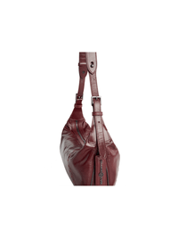 Metropolitan Hobo Bag - Bordeaux Red - Red Leather Hobo Bag | Orange Cube