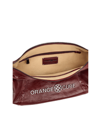 Metropolitan Hobo Bag - Bordeaux Red - Red Leather Hobo Bag | Orange Cube