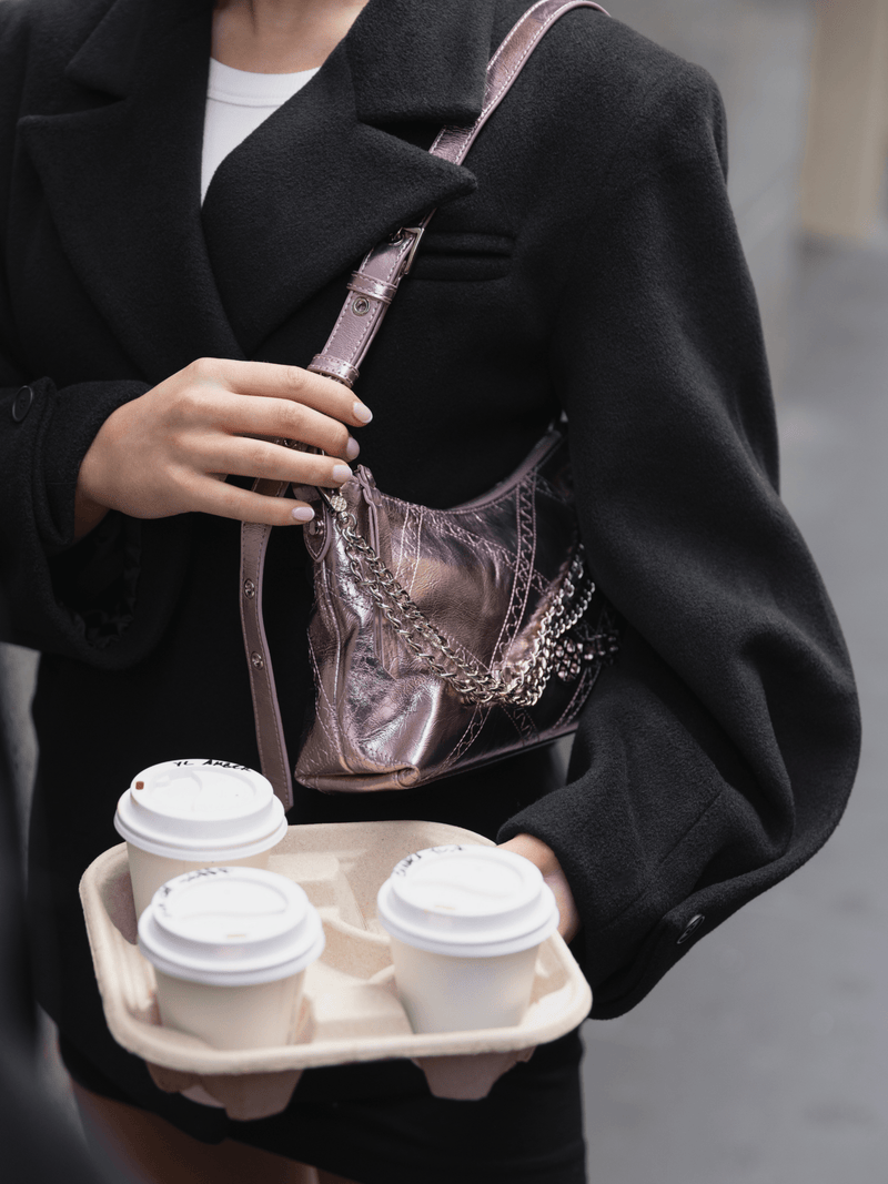 Metropolitan Shoulder Bag - Metallic Pink - Bag | Orange Cube