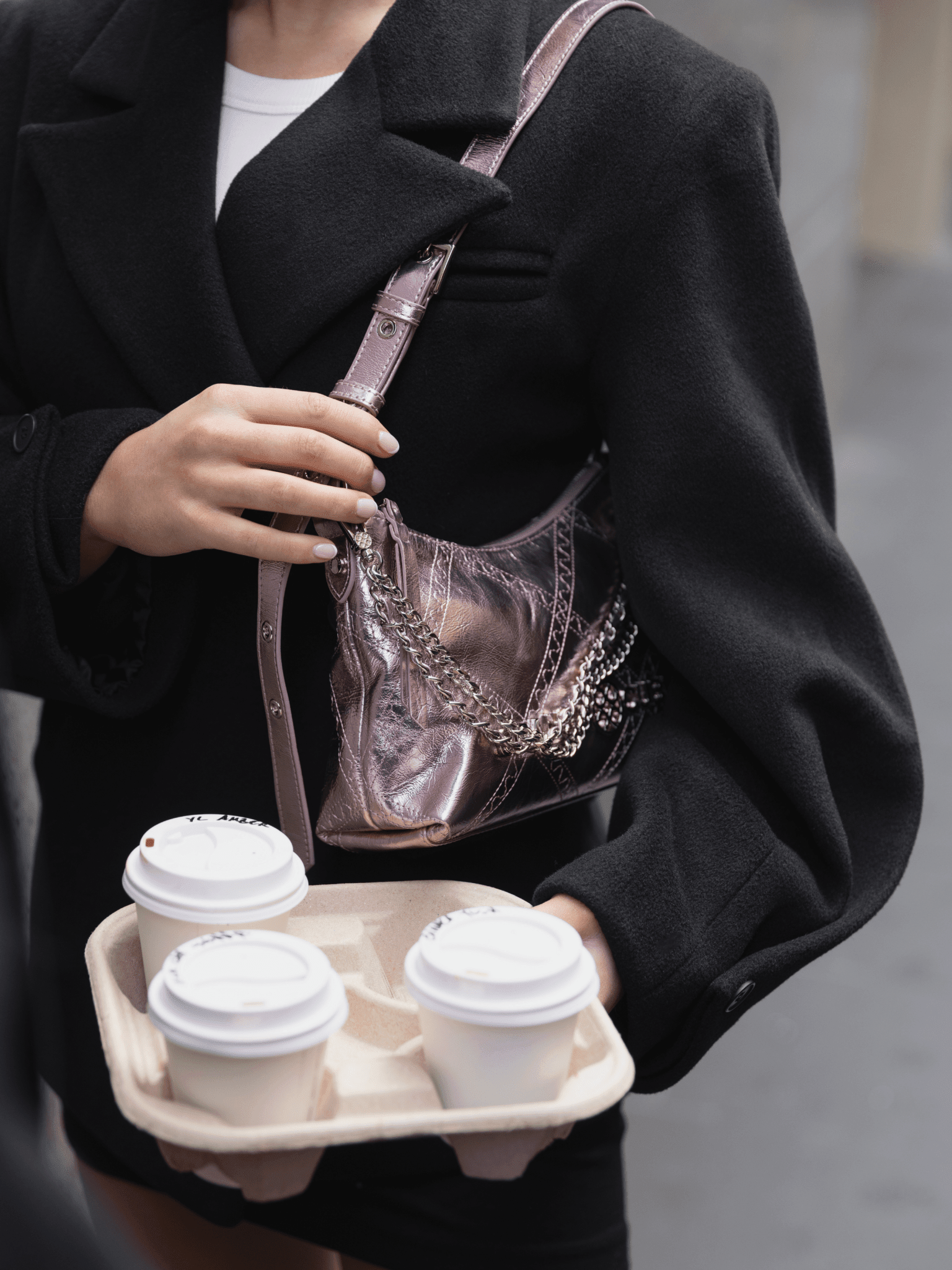 Metropolitan Shoulder Bag - Metallic Pink - Bag | Orange Cube