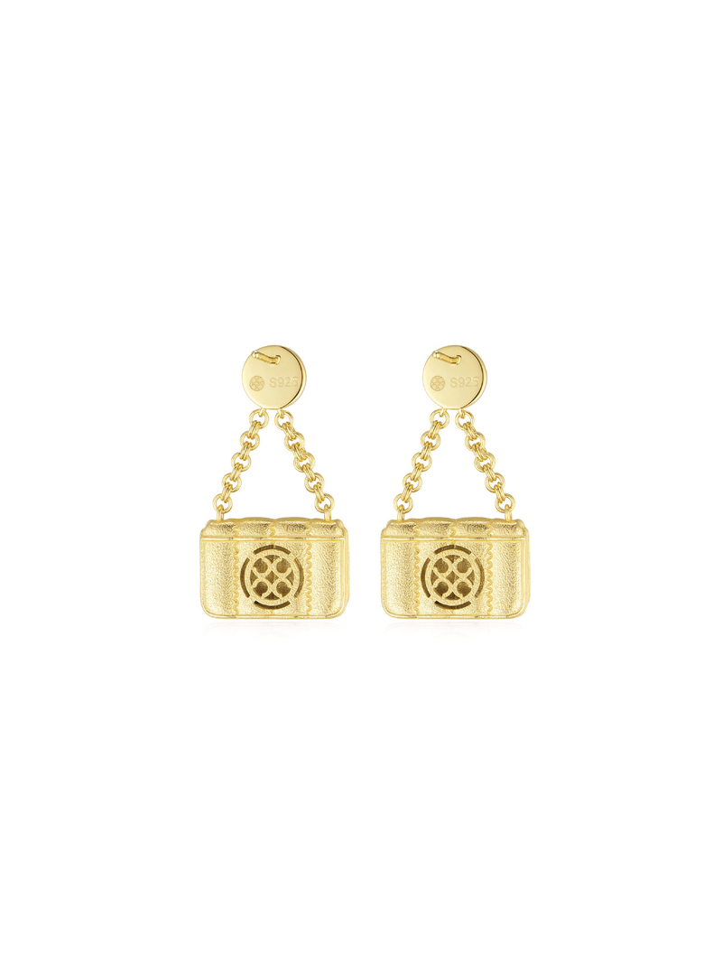 Mini Bag Earrings (Pair) - Earrings | Orange Cube