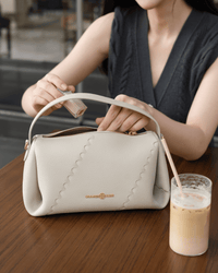 Mosaic Baguette Bag - Pearl - Bag | Orange Cube
