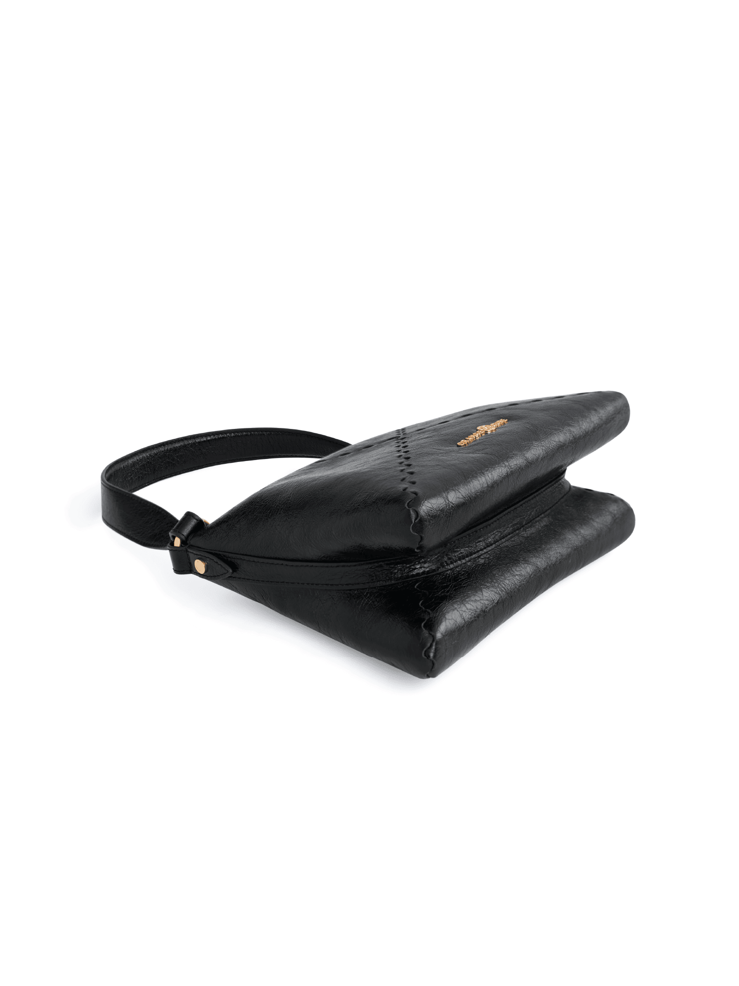 Mosaic Baguette Shoulder Bag - Black - Bag | Orange Cube