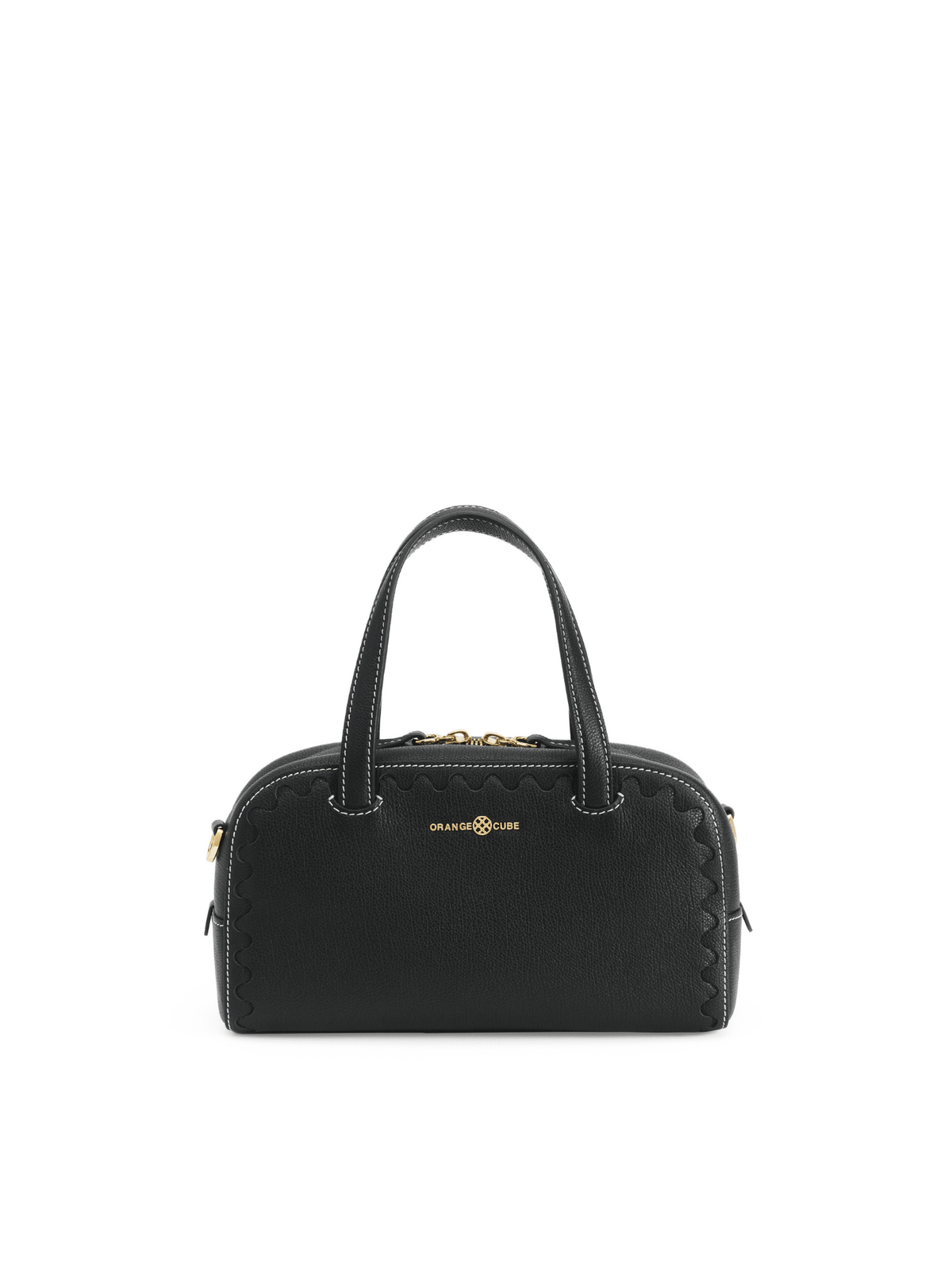 Mosaic Boston Hand Bag - Black - Bag | Orange Cube