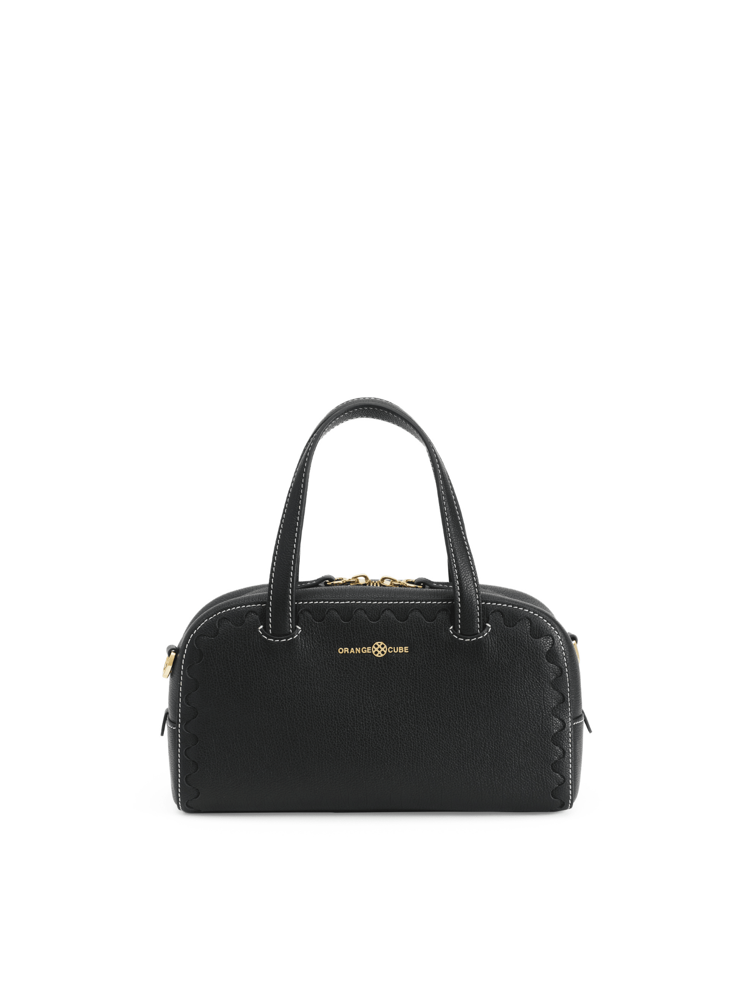 Mosaic Boston Hand Bag - Black - Bag | Orange Cube