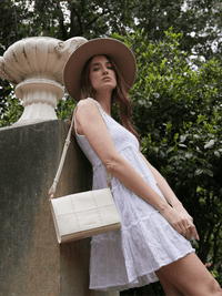 Mosaic Crossbody Bag - White - Bag | Orange Cube