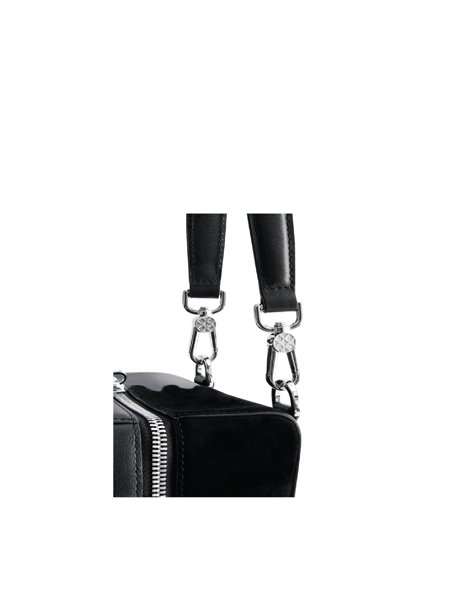 Mosaic Cube Mini Bag - Black - Black Leather Evening Bag | Orange Cube