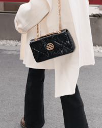 Mosaic Diamond Chain Bag - Black - Bag | Orange Cube
