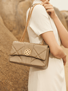 Mosaic Diamond Chain Bag - Khaki - Bag | Orange Cube