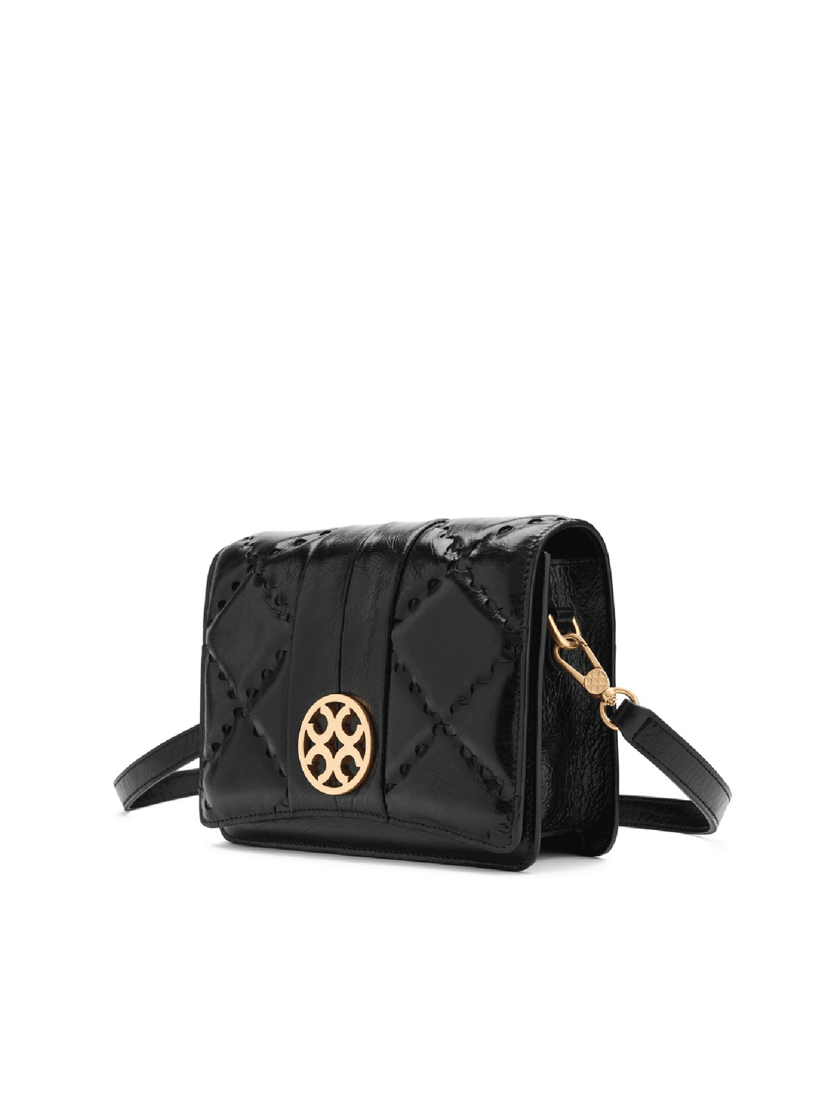Mosaic Diamond Crossbody Bag - Black - Bag | Orange Cube