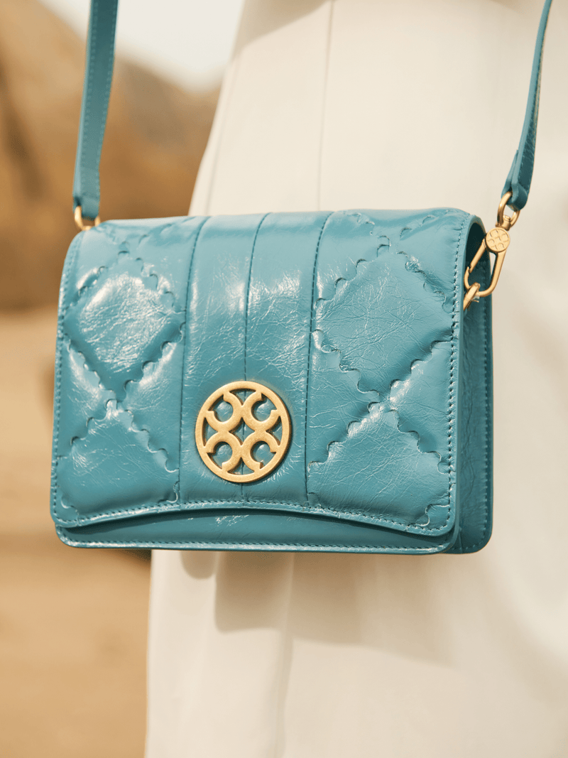 Mosaic Diamond Crossbody Bag - Blue - Bag | Orange Cube