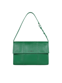 Mosaic Messenger Bag - Emerald Green - Green Leather Messenger Bag | Orange Cube