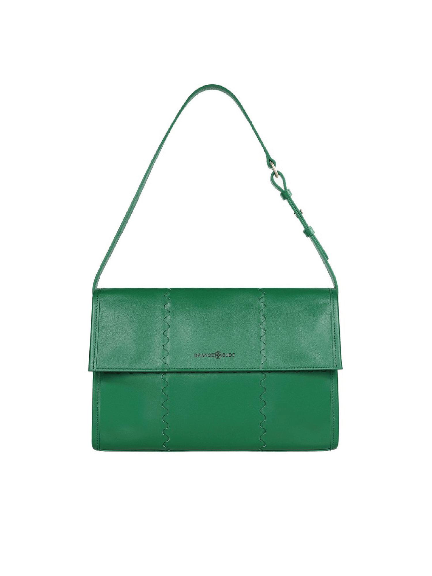 Mosaic Messenger Bag - Emerald Green - Green Leather Messenger Bag | Orange Cube