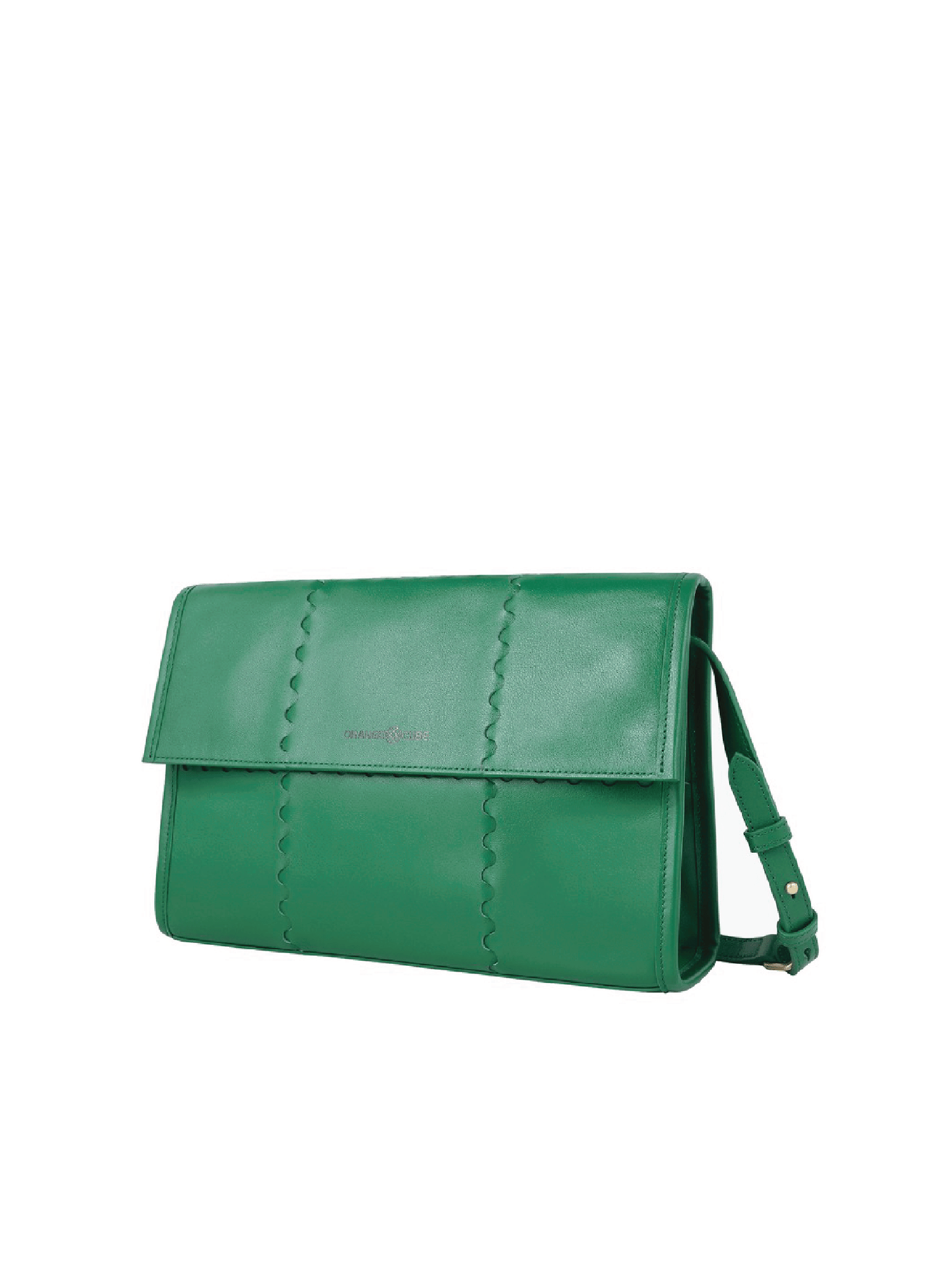 Mosaic Messenger Bag - Emerald Green - Green Leather Messenger Bag | Orange Cube