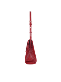 Mosaic Messenger Bag - Retro Red - Red Leather Messenger Bag | Orange Cube