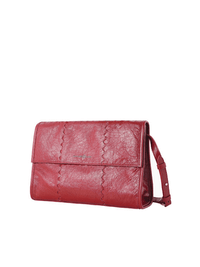 Mosaic Messenger Bag - Retro Red - Red Leather Messenger Bag | Orange Cube