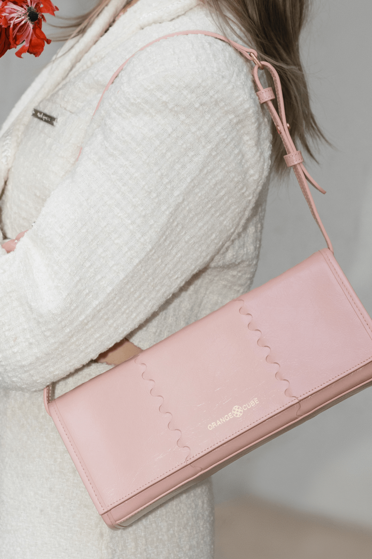 Mosaic Shoulder Bag - Baby Pink - Bag | Orange Cube