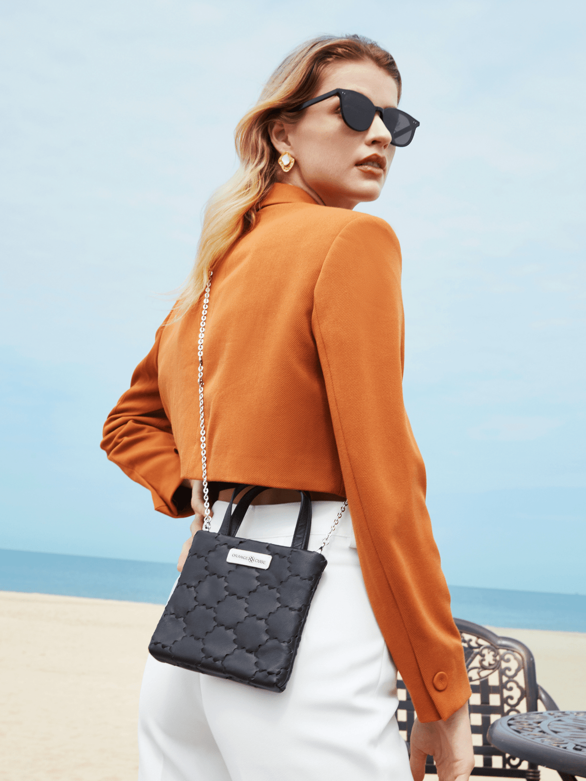 Mosaic Soft Tote - Black - Bag | Orange Cube