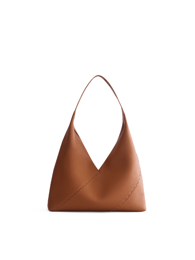 Mosaic Triangle Tote - Brown - Bag | Orange Cube