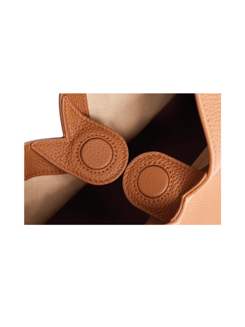 Mosaic Triangle Tote - Brown - Bag | Orange Cube