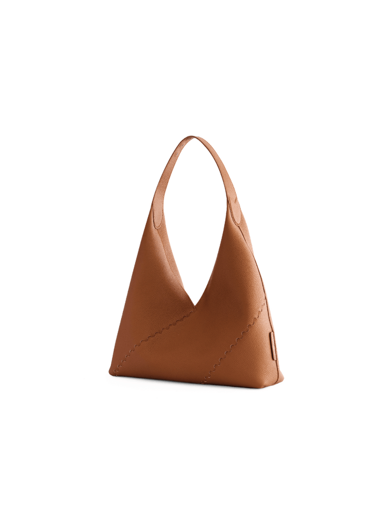 Mosaic Triangle Tote - Brown - Bag | Orange Cube