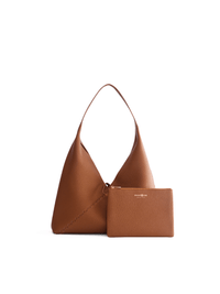 Mosaic Triangle Tote - Brown - Bag | Orange Cube
