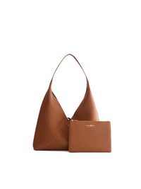 Mosaic Triangle Tote - Brown - Bag | Orange Cube