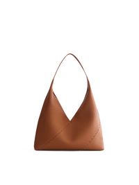Mosaic Triangle Tote - Brown - Bag | Orange Cube