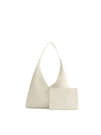 Mosaic Triangle Tote - White - Bag | Orange Cube