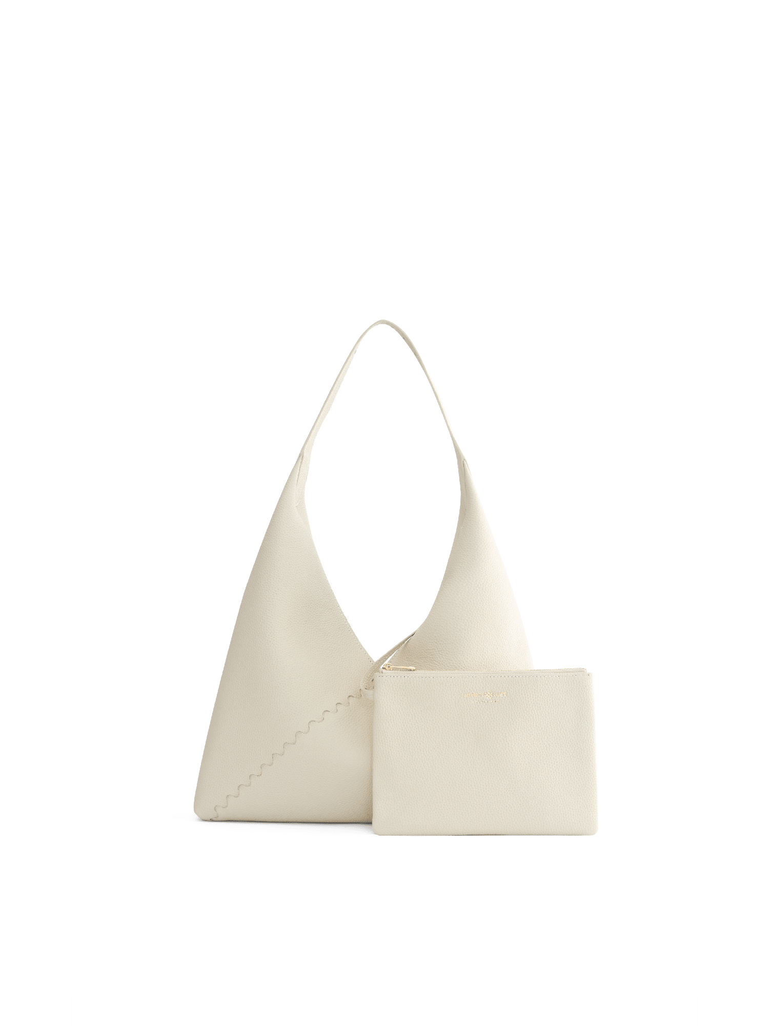 Mosaic Triangle Tote - White - Bag | Orange Cube