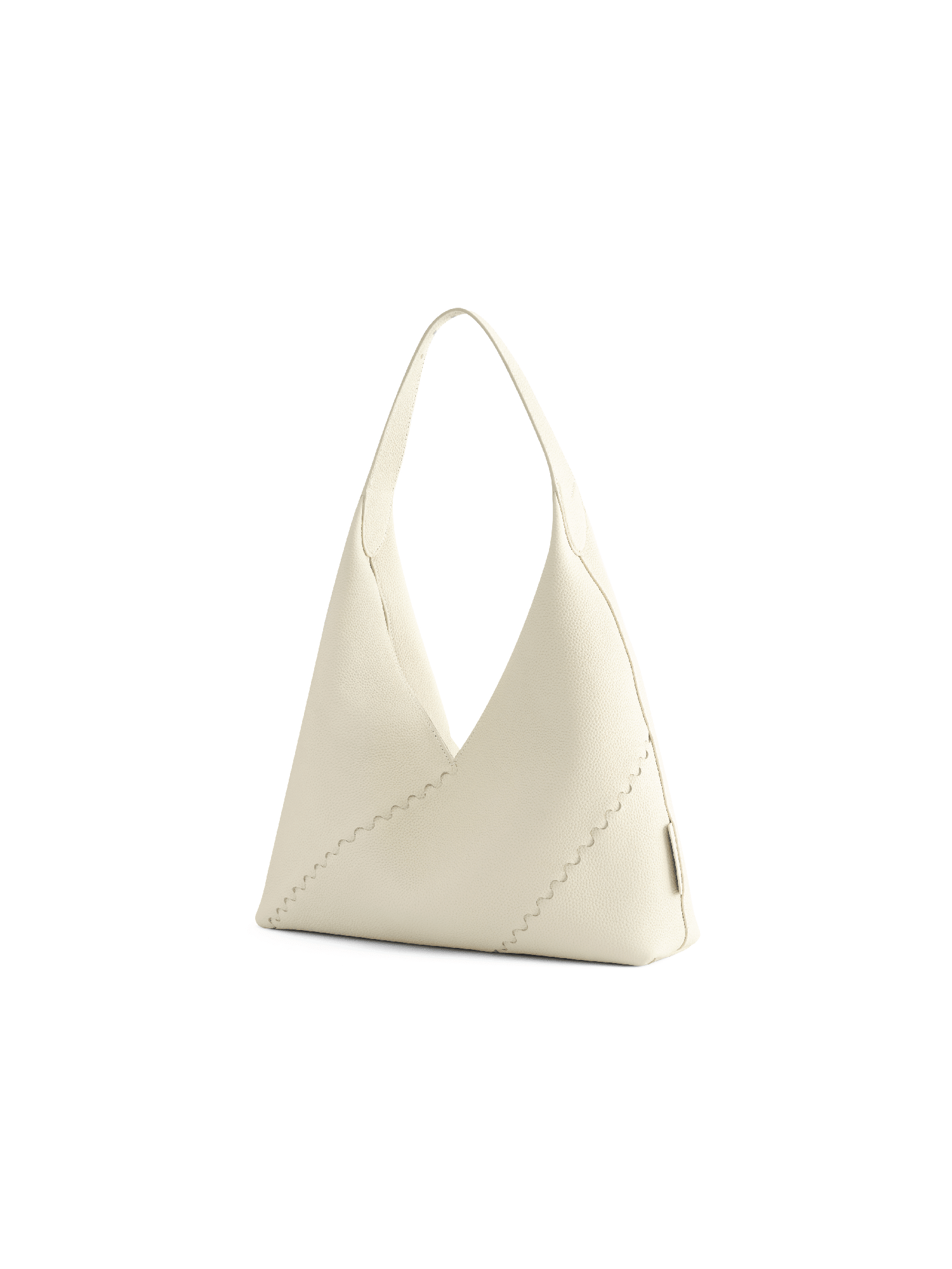 Mosaic Triangle Tote - White - Bag | Orange Cube