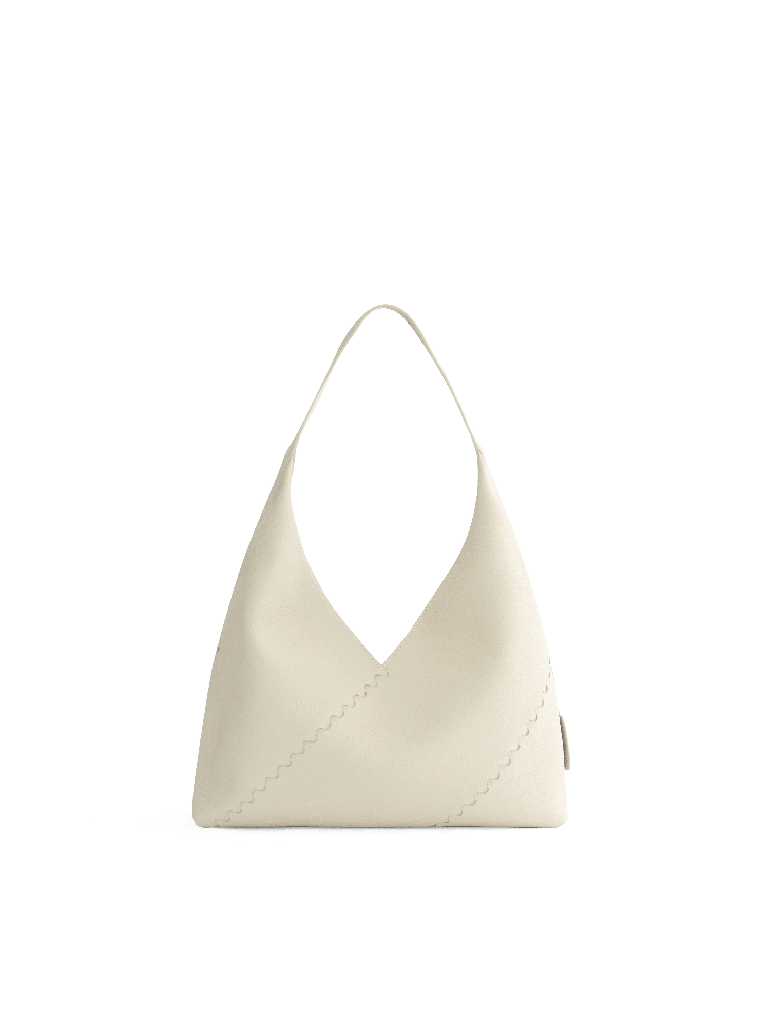 Mosaic Triangle Tote - White - Bag | Orange Cube