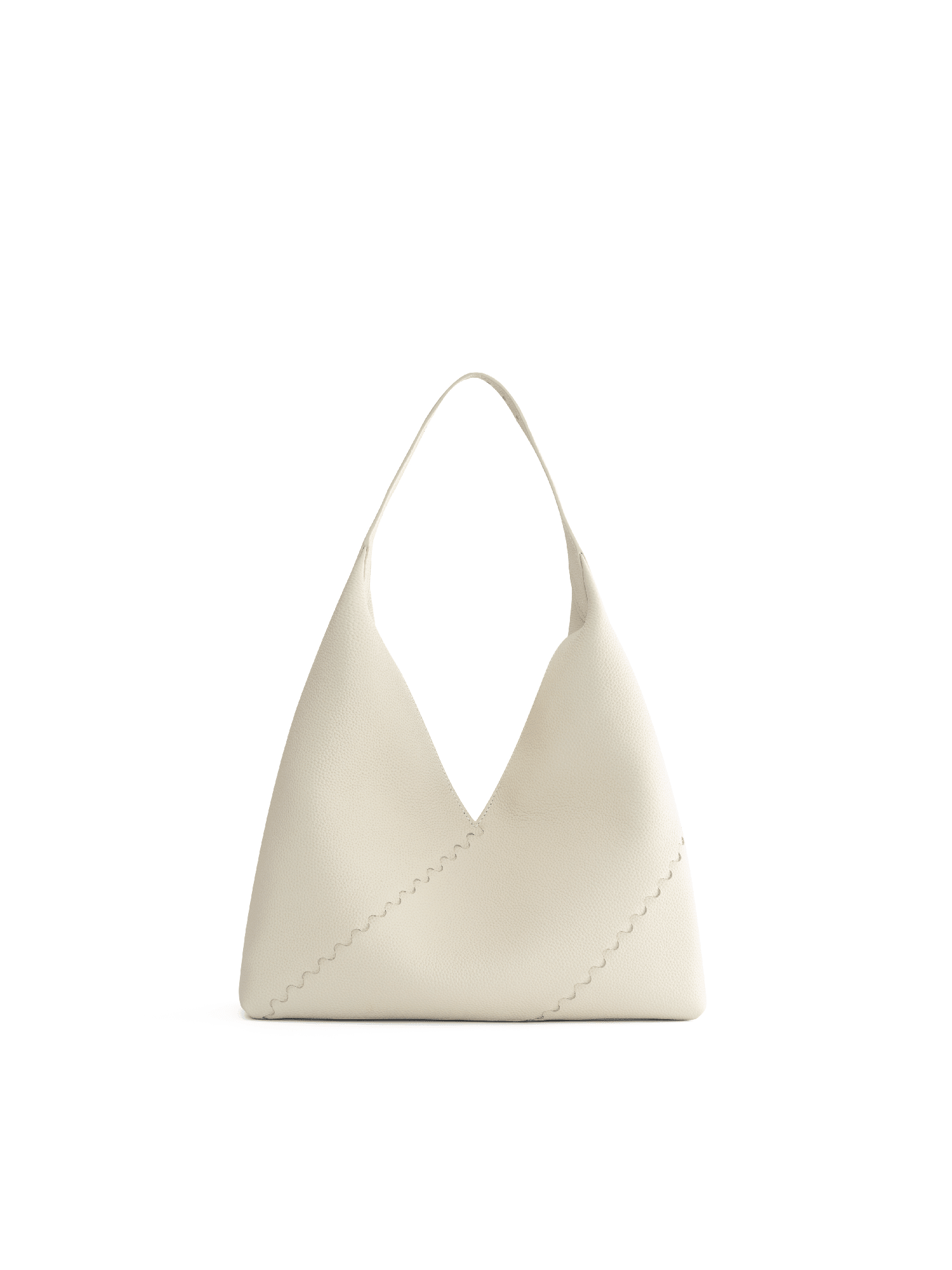 Mosaic Triangle Tote - White - Bag | Orange Cube