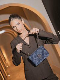 Mosaic Urban Crossbody Bag - Denim - Denim Mini Crossbody Bag | Orange Cube