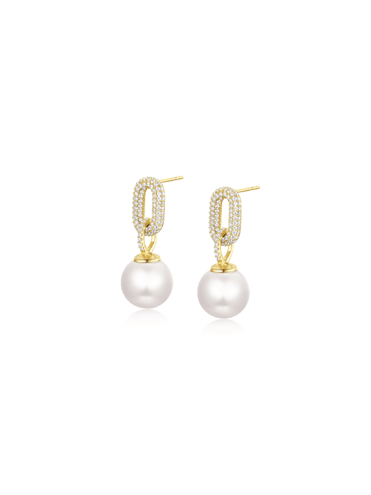 Pearlescent Link Earrings (Pair) - Earrings | Orange Cube