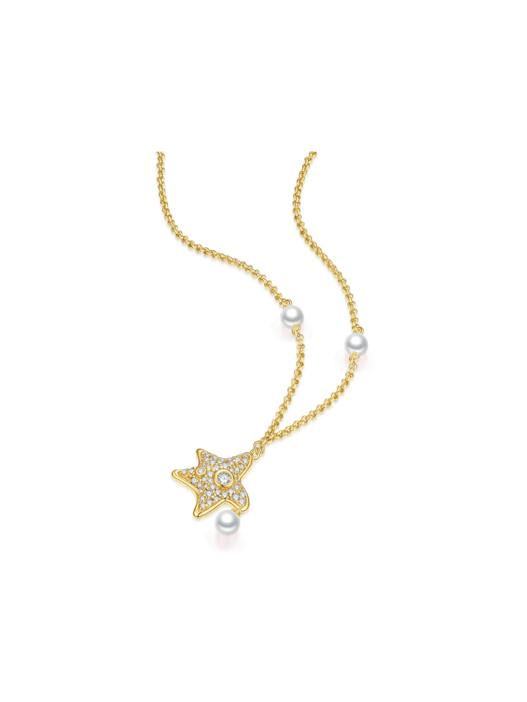 Pearlescent Star Necklace - Necklace | Orange Cube