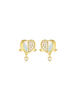 Pearly Heart Earring - Earrings | Orange Cube