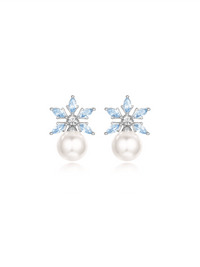 Pearly Snow Earrings (Pair) (White) - Earrings | Orange Cube